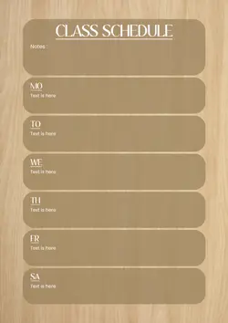 Non-marketing Planner & schedule brown white