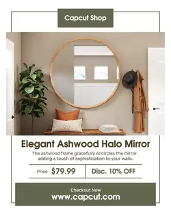 Interior Wood Mirror Product Display Tiktok