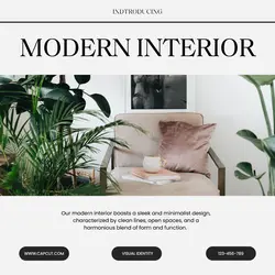 Grey minimalist Interior Instagram Post