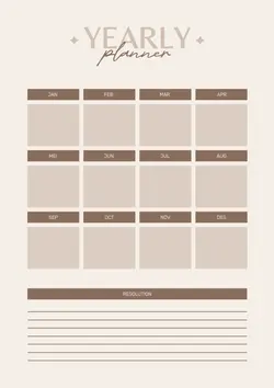 Non-marketing Calendar Planner & Schedule 2024 Brown Minimalist