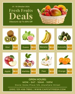 fresh fruits deals instagram post