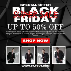 blackfriday super sale instagram post