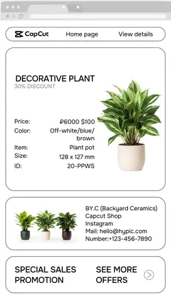 Services Discount event plant Redesign