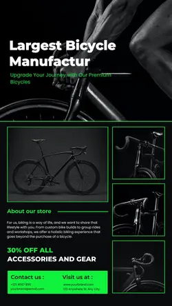 Modern Dark Bicycle Product Display Instagram Story