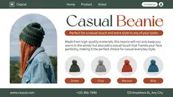 Casual Beanie Fashion Product Display Twitter Post