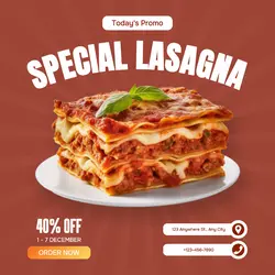 Lasagna Food Promotion Instagram Post