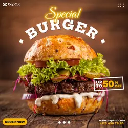 Special Burger Promotion Sale