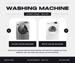 Washing Machine Promotion Facebook Post