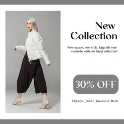 Cool Fashion Sale Instagram Post Simple Minimalist