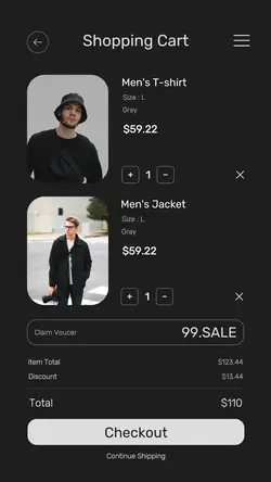 2024hot Shopping Cart Men's Clothes