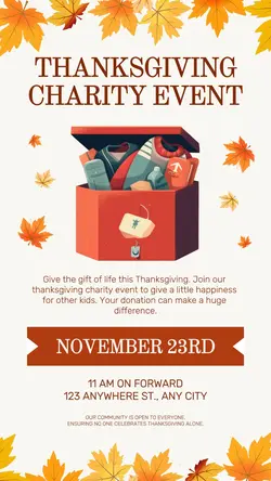 Thanksgiving Charity Event Instagram Story