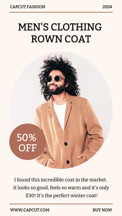 Fashion Men's Clothing Sale Instagram Story
