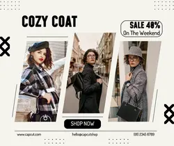 Fashion Cozy Coat Promotion Facebok Post