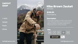 Fashion Brown Jacket Display Product Twitter Post