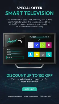 Electronic Television Sale Instagram Story