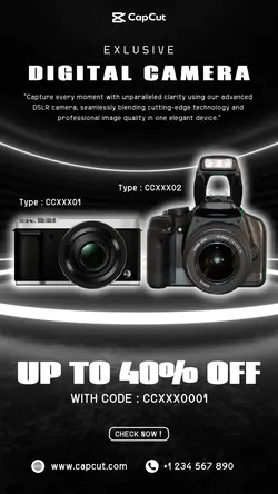 Electronics Camera Display Instagram Story Black
