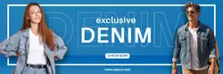 Non-marketing Email Header Fashion Denim Modern