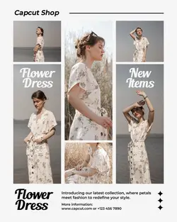 Flower Dress Fashion Promotion Instagram Post