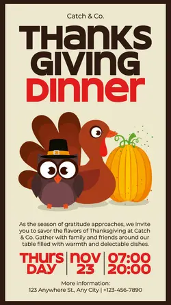 Thanksgiving Dinner Invitation Instagram Story