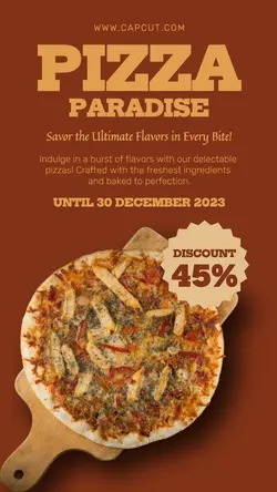 Food Pizza Paradise Promotion Instagram Story