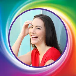 Non-marketing Instagram profile photo colorful background