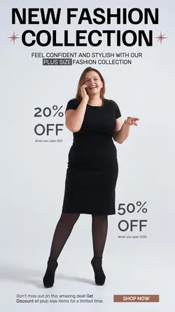 Modern Plus Size Promotion Instagram Story