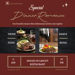 Restaurant Dinner Instagram Post