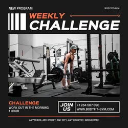 Fitness Challenge Promotion Instagram Post