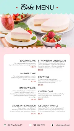 Food & Beverages Bakery Menu Instagram Story
