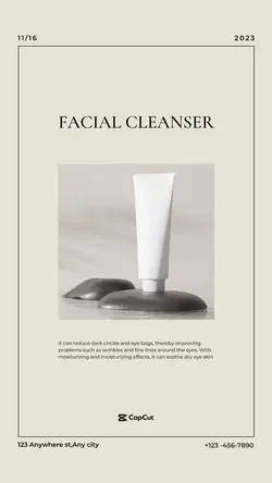 Beauty Facial cleanser Show Minimalist
