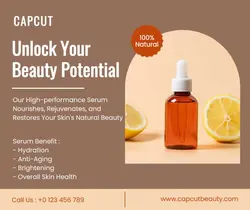 Beauty serum product display facebook post