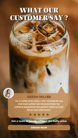 Coffee Customer Review for Instagram Story