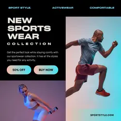 Fashion Sportswear Promotion Instagram Post