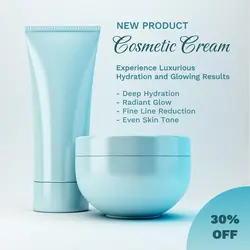 E-commerce Product display Facial Cream minimalist