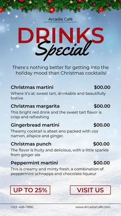Christmas Drinks Promotion Instagram Story