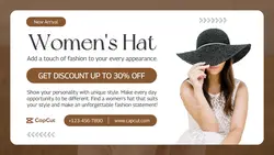 Fashion Women's Hat Promotion Twitter Post