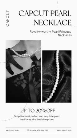 Jewelry Pearl necklace display Minimalist