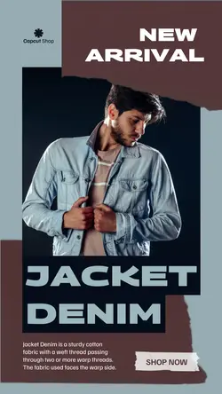 Clothing Product Display New Jacket Instagram Story