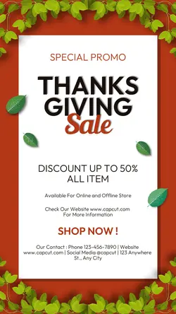 Thanksgiving Sale Instagram Story