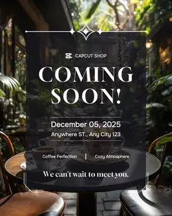 Food and Beverage Coming Soon Display Instagram Post