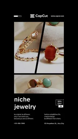 niche jewelry rings showcase business movibe
