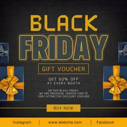 Black Friday Sales Promotion Instagram Post Black Box