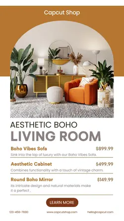 Furniture Living Room Display Product Instagram Story