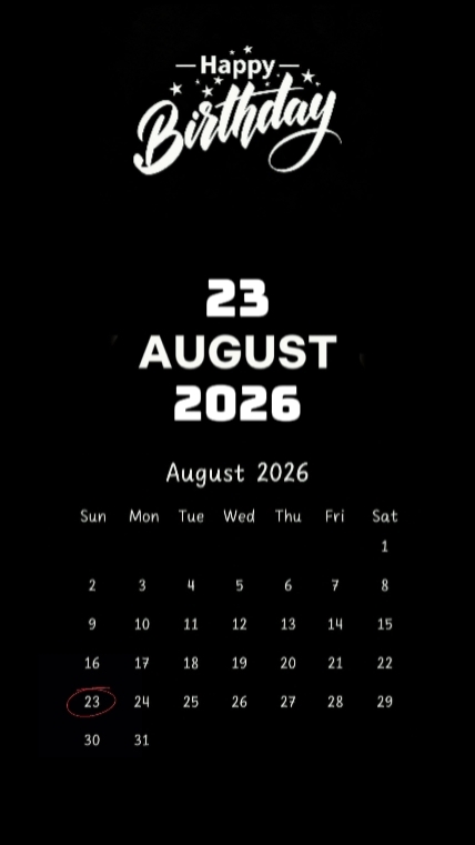 bday my baby 23 aug