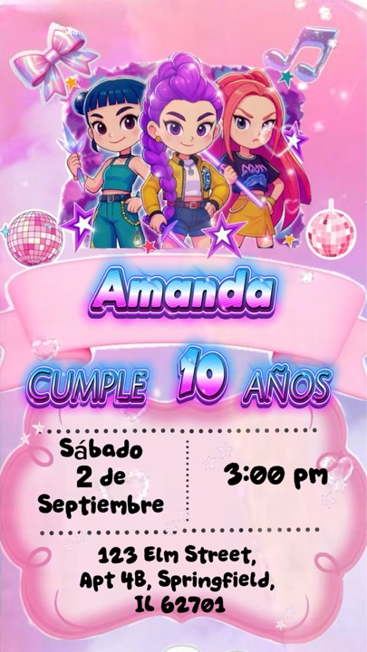 Invitación Kpop