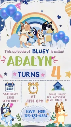 Invitation Bluey