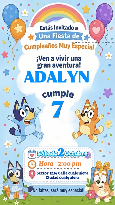 Cumpleaños Bluey 